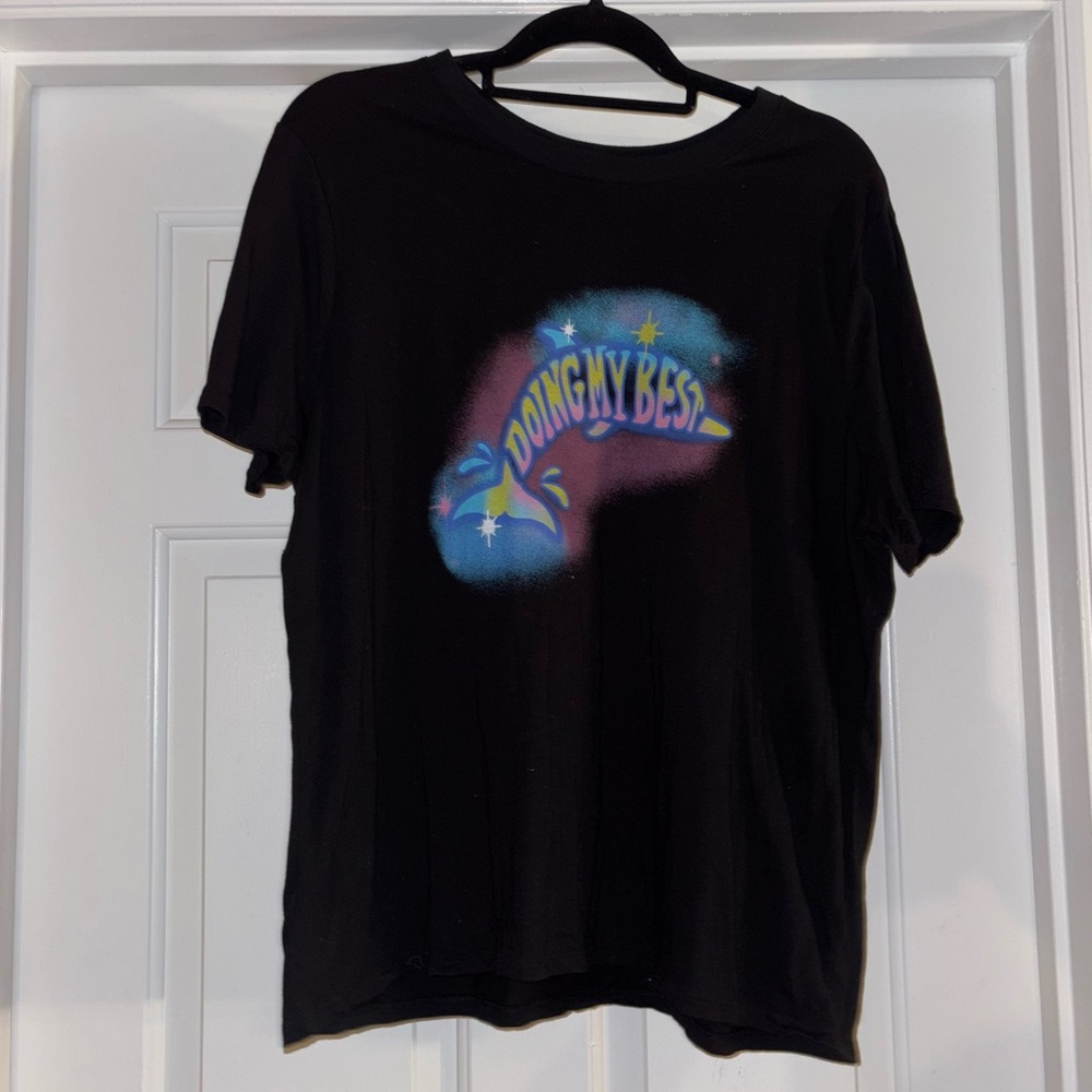 Doing My Best Forever 21 Funny Black Tshirt